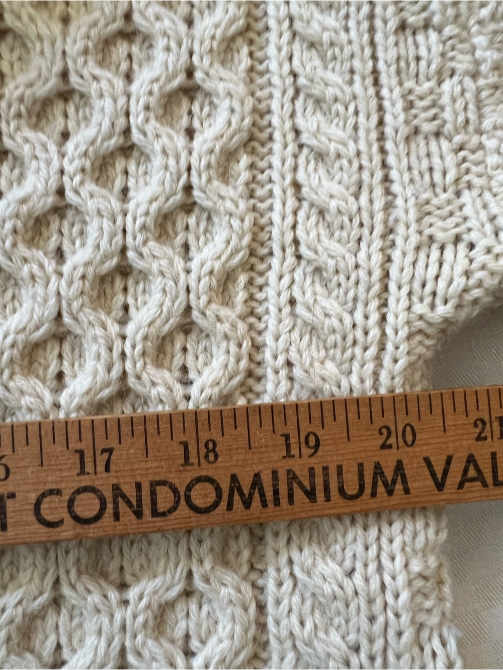Aran Crafts Cream Cable-Knit Button Cardigan with Pockets - Picture 7 of 15